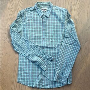 Zadig & Voltaire Teal and Brown Checkered Shirt